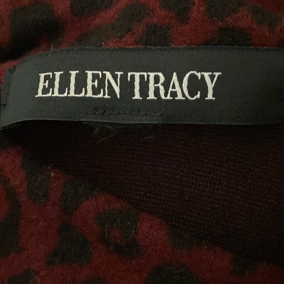 Ellen Tracy blk/burgundy flannel oversized top- size Xlarge - Picture 5 of 10